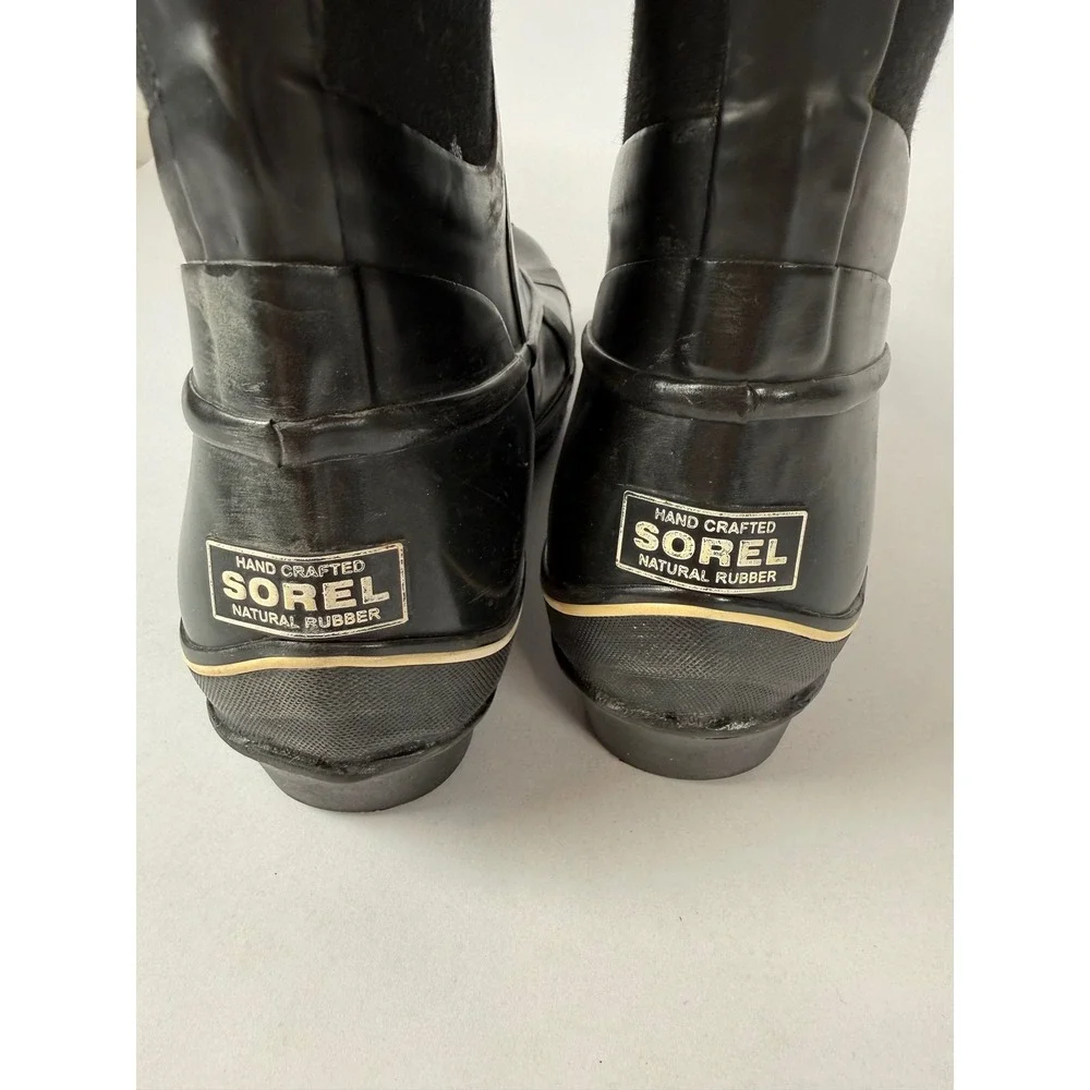 Sorel Womens Black Waterproof‎ Rubber Tall Rain Boots NL1620-010 Size 6